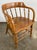 Farmhouse Antique Saloon Style Wood Captain's Chair For Sale - Image 3 of 12