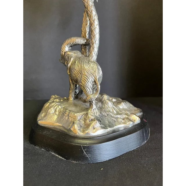 Silver Plate Victorian Compote With Palms and Elephant For Sale - Image 4 of 8