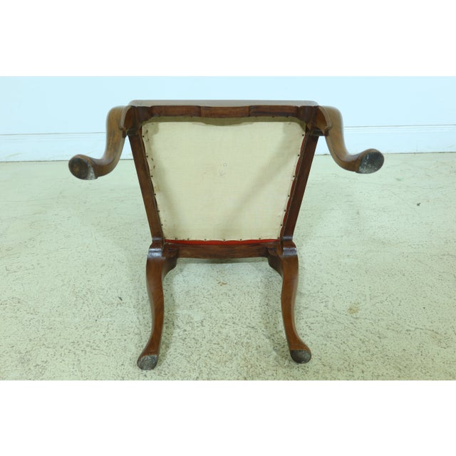 Set of 8 Solid Walnut Bench Made English Style Dining Chairs For Sale - Image 10 of 13
