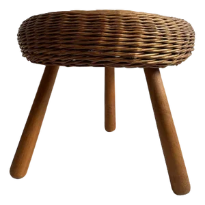 Wicker Stool by Tony Paul, 1950s