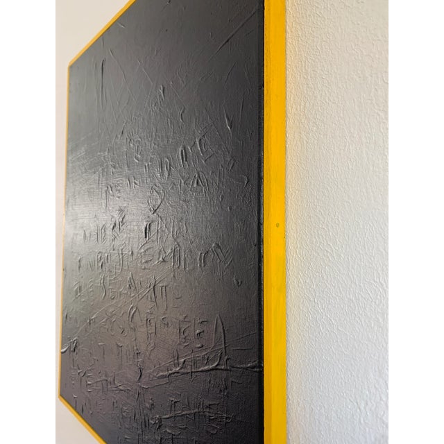 2020s Original Minimalist Acrylic Painting on Canvas in Yellow Frame “Eidolons” For Sale - Image 5 of 9