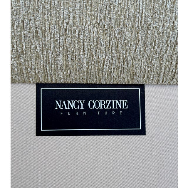 Tan Nancy Corzine Venetian Sterling Silver Giltwood Chaise W Cut Velvet Upholstery For Sale - Image 8 of 8
