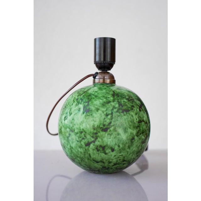 Scandinavian Art Deco Pottery Table Lamp by Erik Mornils for Nittsjö, 1930s For Sale - Image 14 of 18