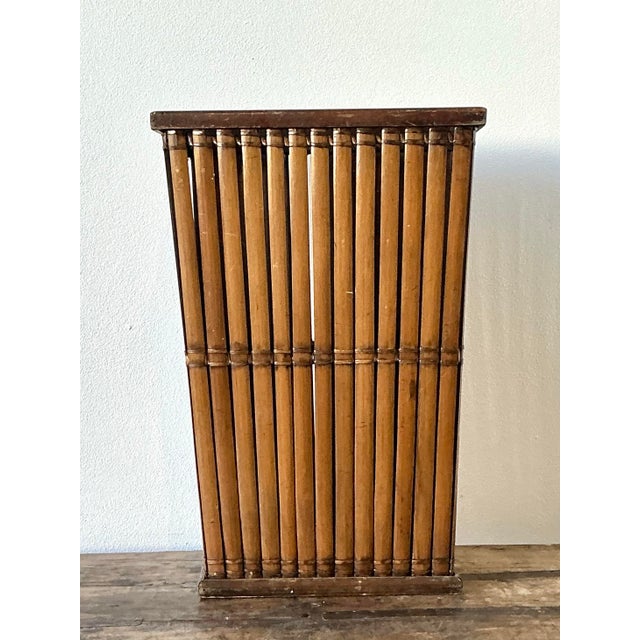 Vintage Split Rattan Umbrella Stand For Sale - Image 12 of 12
