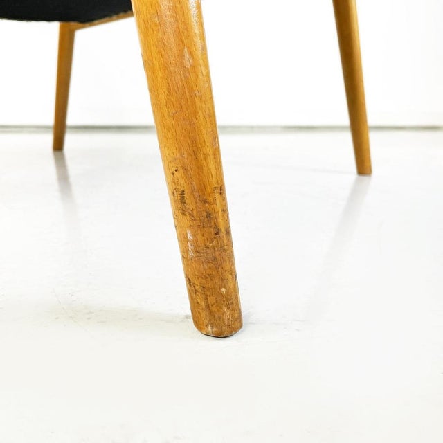 Mid-Century Northern European Armchair in Wood & Green and White Velvet, 1960s For Sale - Image 14 of 15