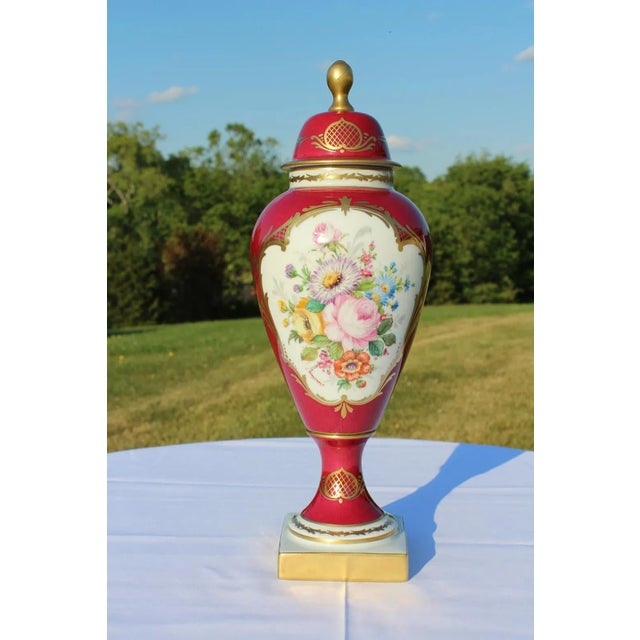 Mid 20th Century Hand Painted Limoges Covered Urn Signed by the Artist For Sale - Image 13 of 13