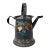 Large Antique Black Hand Painted Toleware Coffee Pot For Sale