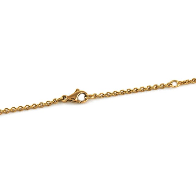 Late 20th Century Louis Vuitton 18k Yellow Gold Round Resille Monogram Floral Pendant Necklace For Sale - Image 5 of 6
