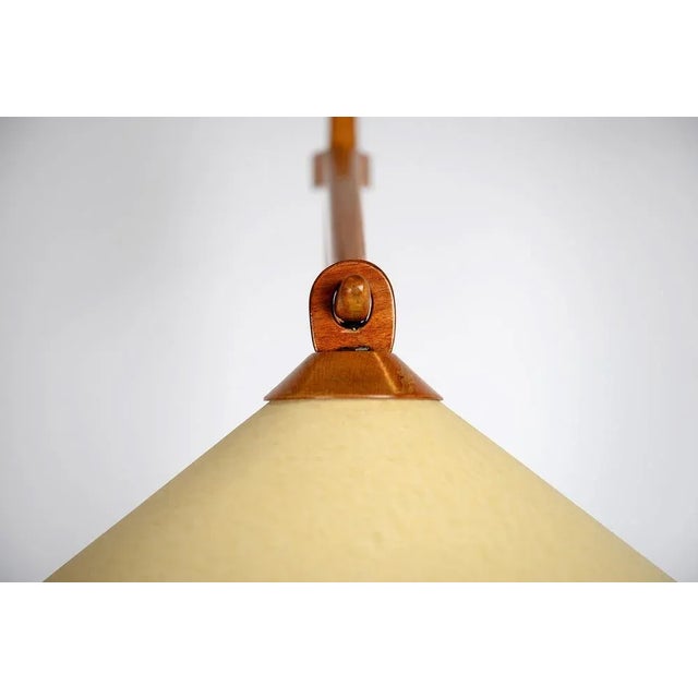 Mid-Century Wooden Floor Lamp attributed to Jan Vanek for Krasna Jizba, Former Czechoslovakia, 1950s For Sale - Image 6 of 11