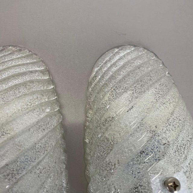 Murano Bubble Ice Glass Wall Sconces, Germany, 1980s, Set of 2 For Sale - Image 9 of 18