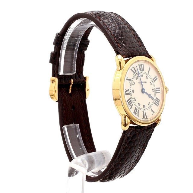 Contemporary Vintage Cartier Ronde Louis 2886 Quartz 29mm 18k Gold Watch For Sale - Image 3 of 13