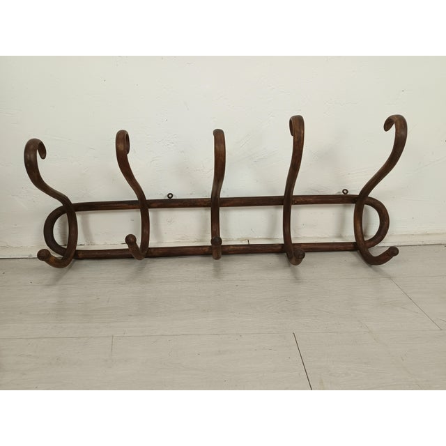 Antique Thonet Style Wall Coat Rack, 1890s, in Good conditions. Designed 1890 to 1919