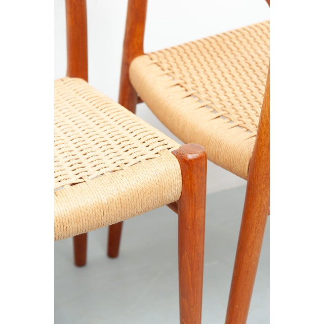Wood Vintage Model 75 Dining Chairs in Teak by Niels Otto Møller for J. L. Møller Møbelfabrik, 1950s, Set of 4 For Sale - Image 7 of 18
