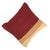 A one-of-a-kind handwoven wool kilim floor pillow featuring a deep burgundy color-block with a cream stripe. Fully...