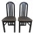 Vintage Italian Id Export SRL Postmodern Dining Side Chairs - Pair For Sale