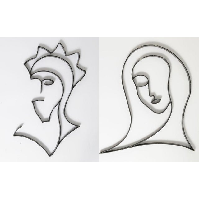Vintage Bent Steel Sculptures, 1980s, Set of 2 For Sale - Image 10 of 11