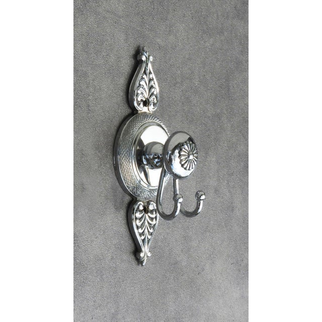 Traditional Neoclassical French Chrome Vanity Hook Set, 1970s, Set of 2 For Sale - Image 3 of 7