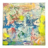 Modern Abstract Mixed Media Painting on Canvas by P. L. Bradbury For Sale