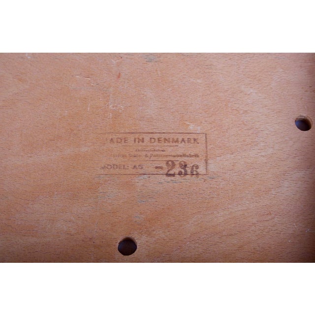 Maroon Vintage Chairs in Oak and Leather by Børge Mogensen, 1960s, Set of 3 For Sale - Image 8 of 12