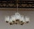 Brass and Glass Chandelier attributed to Carl Fagerlund for Orrefors Sweden For Sale - Image 6 of 9