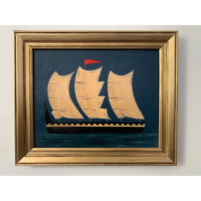 This charming pair of maritime seascapes features richly toned navy skies and layered blue waters, creating a sense of...