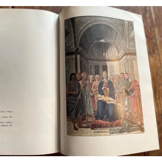 Printmaking Materials Vintage Italian Art Book - Piero Della Francesca Pompeo Borra - Red Cloth Coffee Table Book For Sale - Image 7 of 8