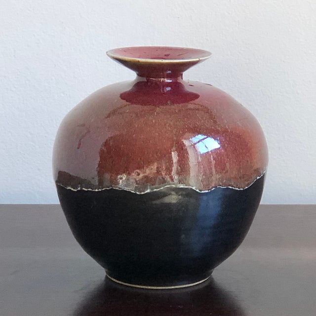 Contemporary Vintage Organic Modern Studio Pottery Bud Vase For Sale - Image 3 of 12