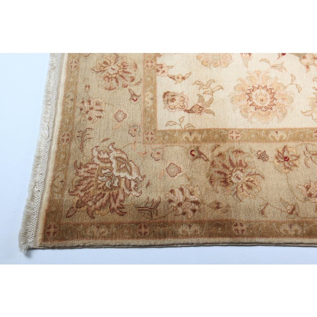 Cream HandMade Turkish Oushak New Product Wool Rug -6' 7'' X 7' 6'' For Sale - Image 8 of 12