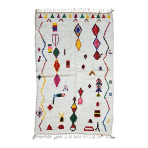 Moroccan Tribal Wool Rug - 8 X 4.9 Ft