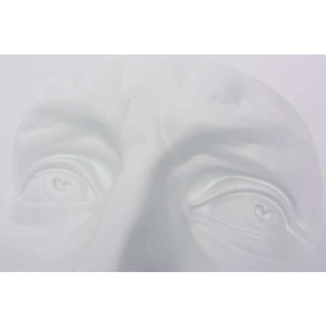 Vintage 1960's White Resin and Plaster Face Wall Sculpture For Sale In Miami - Image 6 of 11