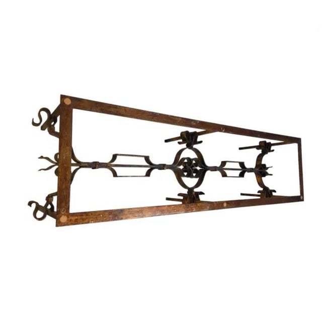 Mid Century Spanish Hollywood Regency Wrought and Gilt-Iron Scroll Coffee Table For Sale - Image 4 of 6