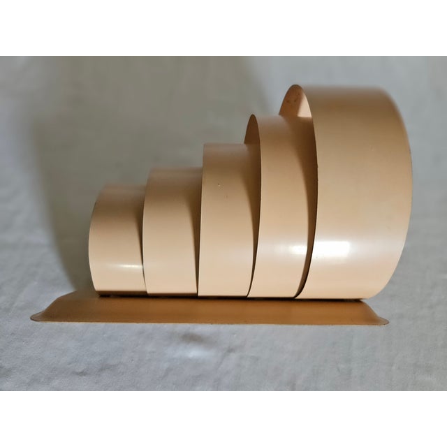 Rose 1950s Mid-Century Modern Atomic Deco Metal Venetian Blind Electric Wall Sconces - a Pair For Sale - Image 8 of 8