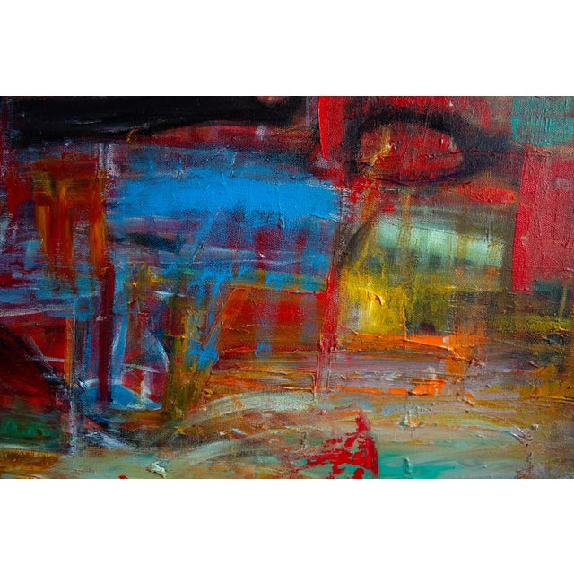 “Abstract Gaze” by Nathalie Gribinski – Bold Contemporary Expressionist Landscape in Acrylic on Canvas For Sale - Image 12 of 16