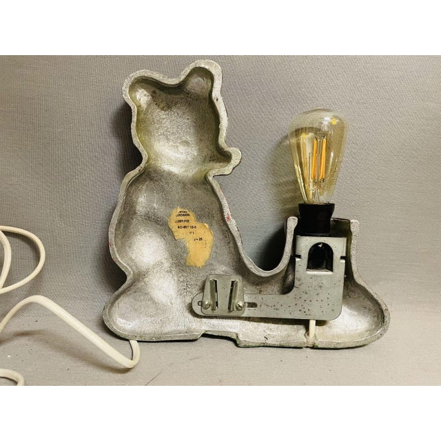 Vintage Metal Bear Nursery Wall Sconce, USSR, 1990s For Sale - Image 6 of 9