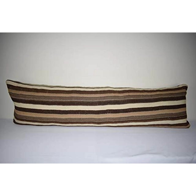 1990s Queen Boho Woven Bedding Kilim Pillow Cover For Sale - Image 5 of 5