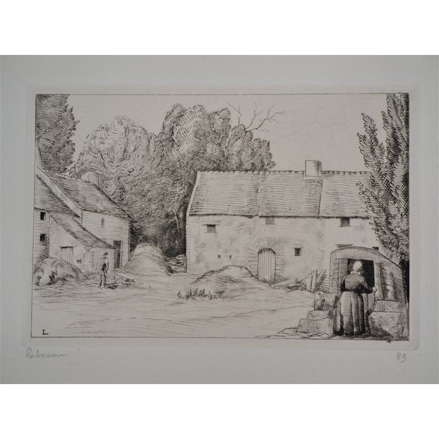 Jean-Emile Laboureur, The Village Well, 1928, Etching For Sale