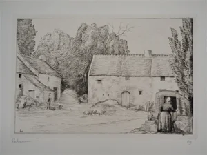Jean-Emile Laboureur, The Village Well, 1928, Etching