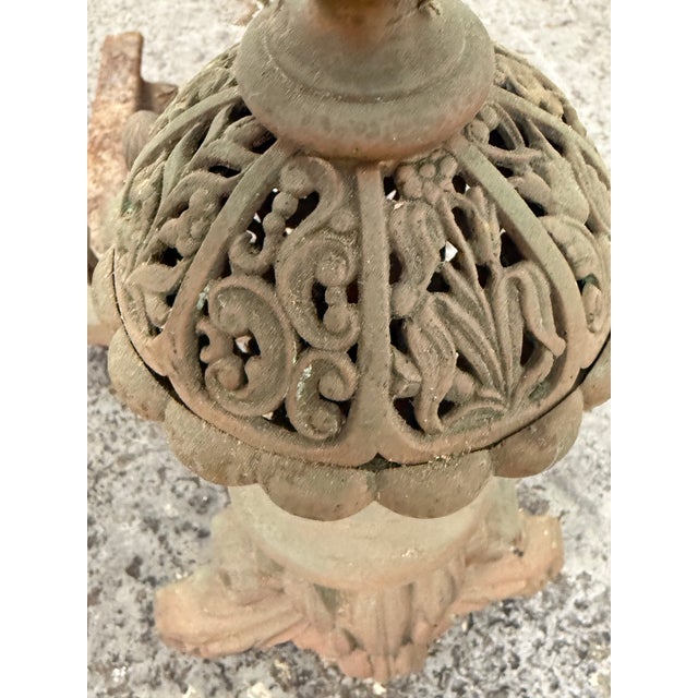 Antique Fireplace Andirons, Pair For Sale - Image 9 of 12