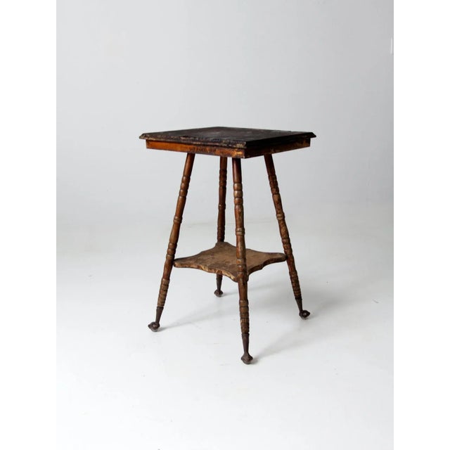 Antique Claw and Ball Foot Side Table For Sale - Image 11 of 11