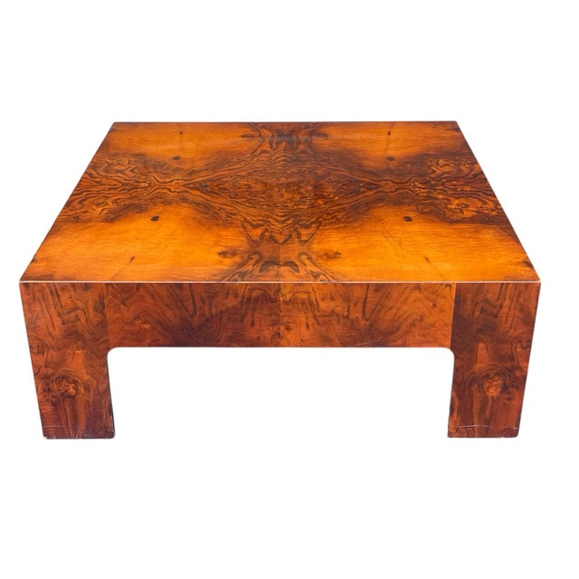Milo Baughman Vintage Sculptural Modern Burl Wood Coffee Table, in the Style of Milo Baughman For Sale - Image 4 of 10