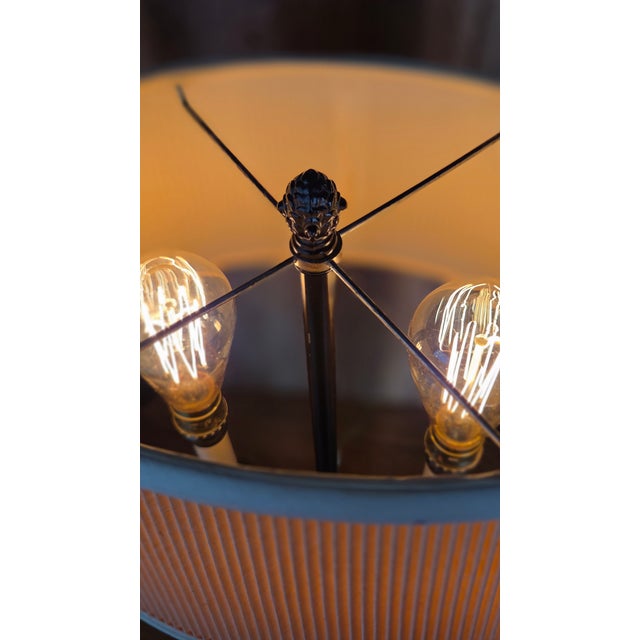 Vintage 1998 Frederick Cooper "Trevor" Dark Bronze & Brass Bouillotte Table Lamp For Sale - Image 12 of 14