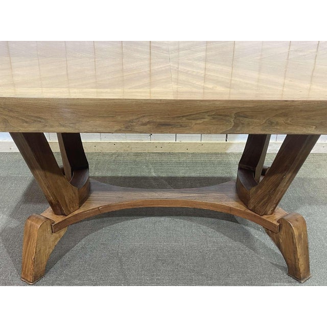 Art Deco Walnut Table in the style of Jules Leleu, 1930s For Sale - Image 14 of 16