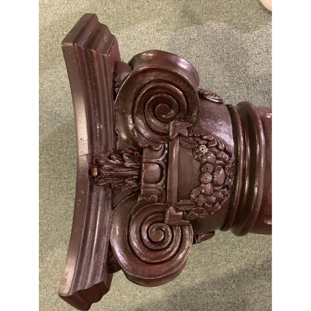 Victorian Vintage Wooden Architectural Columnar Style Pedestal Display or Plant Stand For Sale - Image 3 of 6