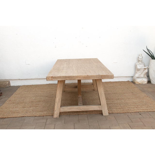 The Chablis, Thick Top Tavern Trestle Table For Sale - Image 9 of 10