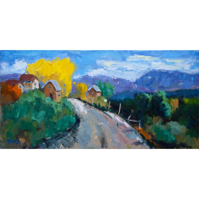 "Arroyo Seco Taos Valley" Contemporary Southwestern Landscape Oil Painting For Sale