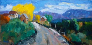 "Arroyo Seco Taos Valley" Contemporary Southwestern Landscape Oil Painting