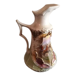 Vintage Fine Porcelain Hunting Scene Pitcher