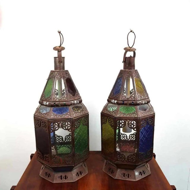 Multicolored Lanterns, Italy, 1970s, Set of 2 For Sale - Image 12 of 12