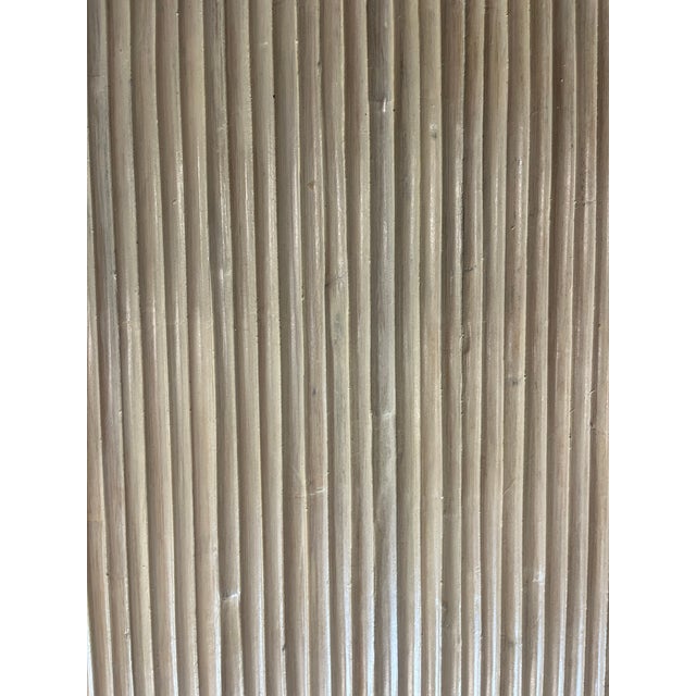 Vintage Coastal Bamboo Reed Coffee Table Modern Scroll Shaped For Sale - Image 4 of 11