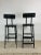 Pair of Black Painted Industrial Stools With Unique Patina For Sale - Image 4 of 12